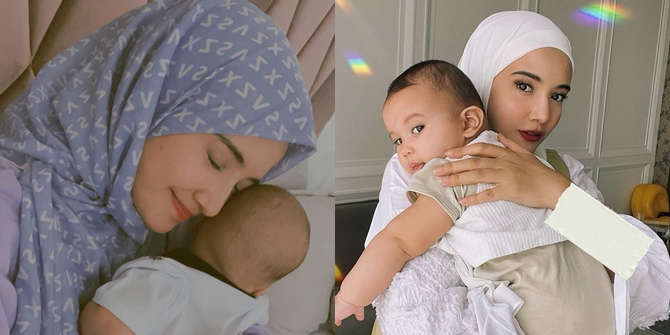 9 Beautiful Photos of Zaskia Sungkar as She Takes Care of Baby Ukkasya, Shining and Happy as a Mother