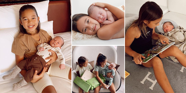 9 Photos of Kiyomi, Jennifer Bachdim's Eldest Daughter Who Loves Carrying and Taking Care of Her Baby Brother