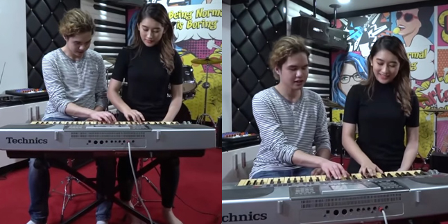 9 Moments Dul Jaelani Teaches Amanda Caesa to Play Piano, Disturbed by Parto and Maia Estianty