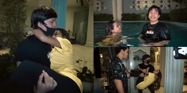 9 Moments of Aurel Hermansyah's Birthday, Affectionately Carried by Atta Halilintar - Plunged into the Pool