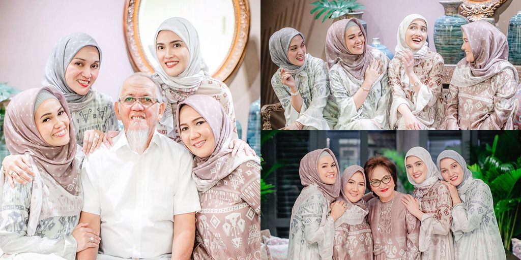 9 Beautiful Charms of Shandy Aulia Wearing Hijab While Breaking the Fast with Family