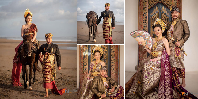 9 Photos of Abash, Ex-boyfriend of Lucinta Luna, Having a Photoshoot in Balinese Traditional Clothing with His Girlfriend, Suddenly Pre-wedding?