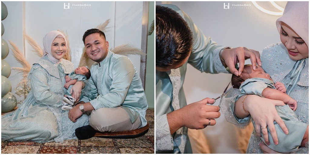 9 Portraits of Baby Qwenzy's Akikah, Kesha Ratuliu's Niece Mona Ratuliu Participates in Shaving Her Nephew's Hair - Full of Warm Family Atmosphere