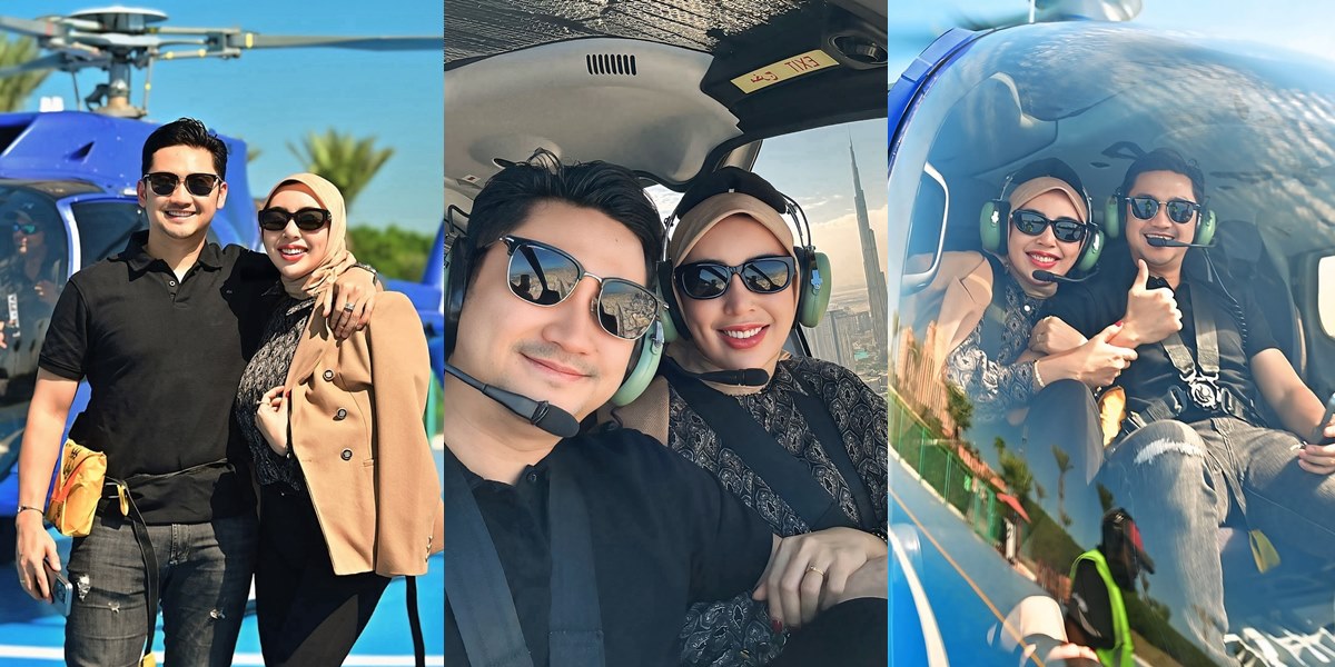 9 Photos of Angga Wijaya, Formerly of Dewi Perssik, on a Helicopter Vacation with His Wife, Happiness Shines Through