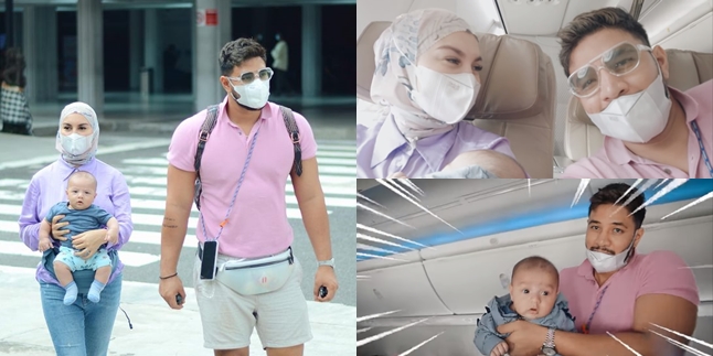 9 Portraits of Baby Air Perdana Taking a Flight to Bali, Irish Bella Panicking - Ammar Zoni Having Fun 'Superman' with Their Child