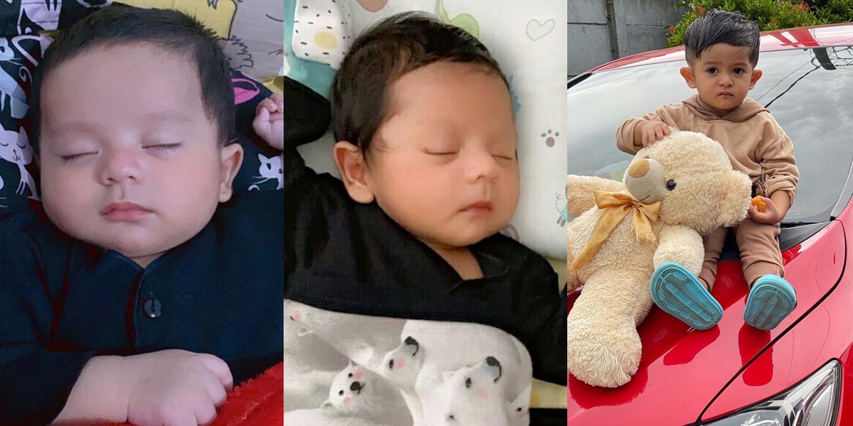 9 Cute Pictures of Baby Syaki, Nadya Mustika's Son, Sleeping, Now Growing Up and Looking Handsome, Resembling Rizki DA a Lot