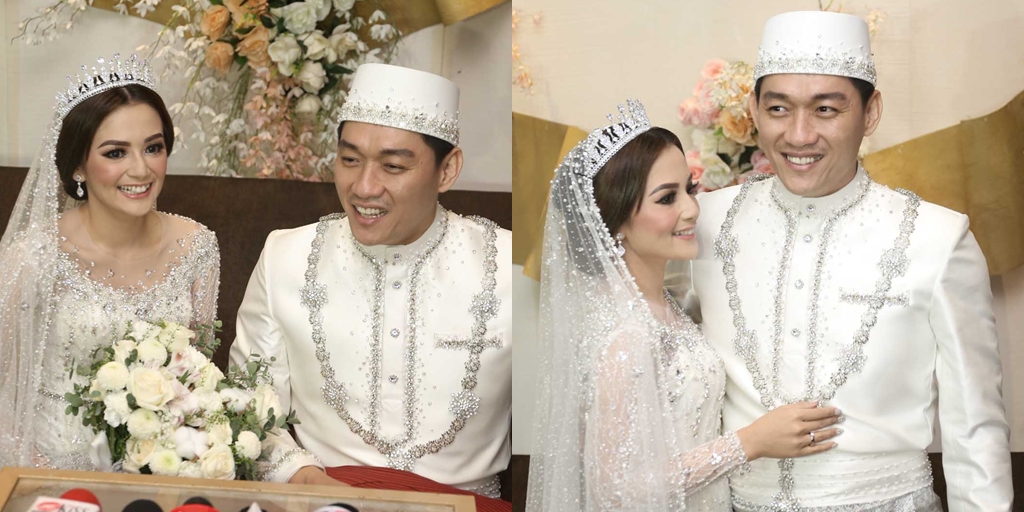 9 Happy Moments of Ifan Seventeen and Citra Monica's Official Wedding, Forehead Kiss - Smiling and Showing Wedding Ring