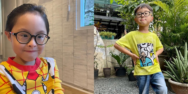 9 Portraits of Bima, Cynthia Lamusu and Surya Saputra's Child, Who Has Had to Wear Glasses Since 18 Months Old