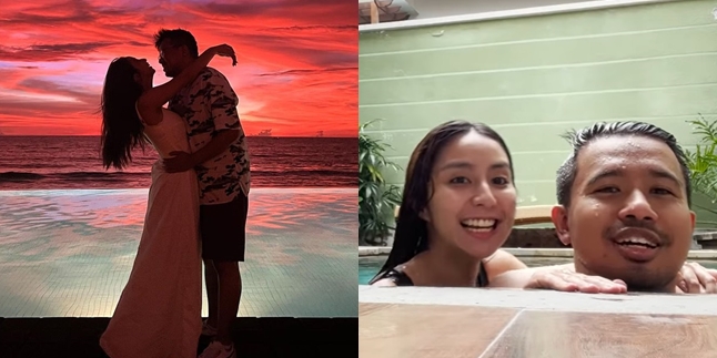 9 Photos of Clairine Clay and Joshua Suherman Honeymooning in Bali, Enjoying a Private Villa - Intimate Moments in the Swimming Pool