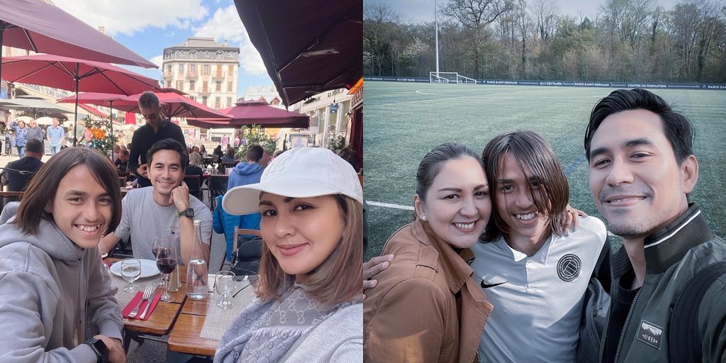 9 Portraits of Donna Agnesia and Darius Sinathrya Visiting Their Eldest Son in France, Reuniting After Not Seeing Each Other for Four Months