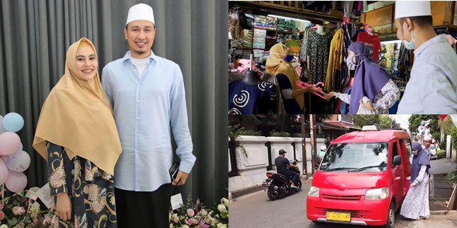 9 Photos of Kartika Putri Shopping at the Market with Her Husband, Riding Public Transportation and Eating by the Roadside