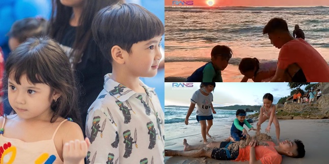 9 Moments of Fun Rafathar and Gempi Playing at the Beach, Burying Raffi Ahmad's Twin in a Crowd