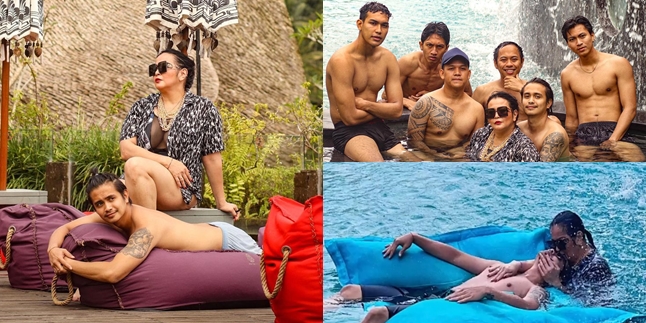 9 Pictures of Ajun Perwira and Jennifer Ipel's Vacation in Bali, Sticking Together Like Stamps - Affectionate Kisses in the Swimming Pool