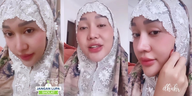 9 Photos of Lucinta Luna Praying and Wearing Prayer Robe, Netizens: Why Not Wearing Cap and Sarong Like Millen Cyrus?