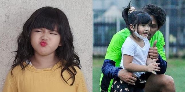 9 Cute Photos of Abigail Cattleya Supporting Ibnu Jamil Playing Soccer, Can't Stand Sitting in the Stands - Often Enters the Field