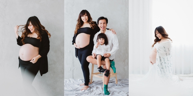 9 Portraits of Cherly Juno's Maternity Shoot, Dancing Joyfully with a Big Belly - Ready to Give Birth to Second Child