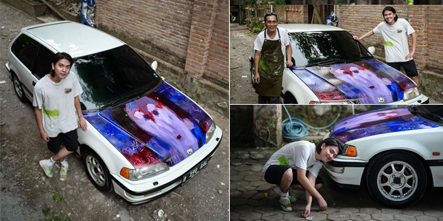 9 Portraits of Iqbaal Ramadhan's Newly Painted Car with Abstract Paintings, Making Fans Go Crazy