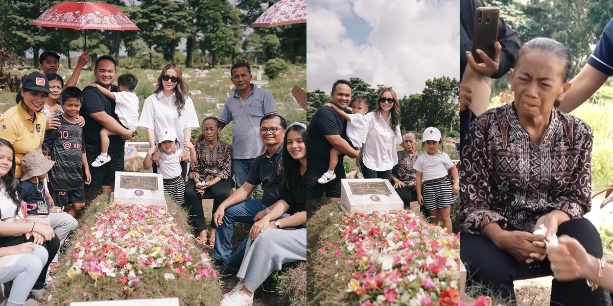 9 Photos of Momo Geisha Visiting Pekanbaru, Condition of Father and Mother's Grave Wearing Flip Flops Became the Spotlight