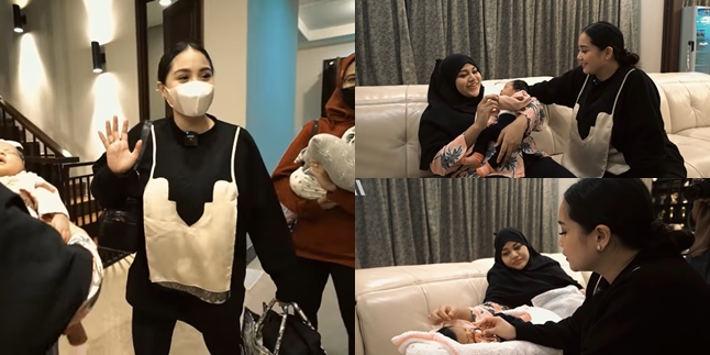 9 Photos of Nagita Slavina Bringing Baby Rayyanza to Meet Baby Ameena for the First Time, Netizens: Baby Sultan Gathering