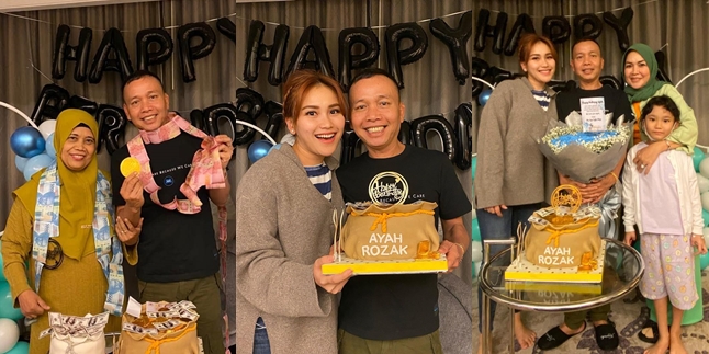 9 Photos of Father Rozak's Birthday Celebration, Got a Surprise Birthday Cake Filled with Millions of Rupiah from Ayu Ting Ting