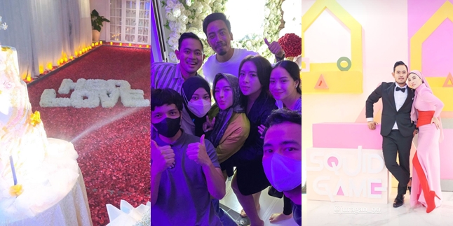 9 Portraits of Gilang Juragan99's Wife's Birthday Celebration, Crazy Rich Malang, Getting a Surprise of 101,091 Roses - Giving Luxury Gifts at the 'SQUID GAME' Themed Party