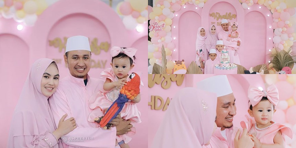 9 Portraits of Kartika Putri's Daughter's Birthday Celebration, Transforming the House with Pink Decorations - Princess Baby Khalisa's Dress Steals Attention!