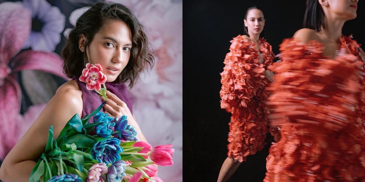 9 Portraits of Pevita Pearce Looking Beautiful Wrapped in Flowers, Enjoying Solitude with an Even Brighter Career