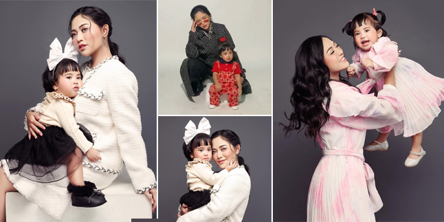 9 Portraits of Rachel Vennya Doing a Photoshoot with Her Little Daughter, Matching Outfits - Beautiful and Adorable!