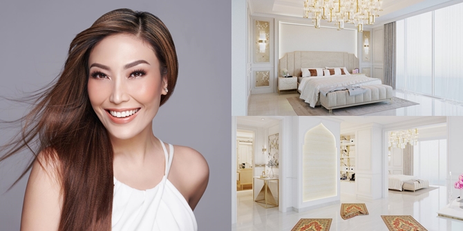 9 Portraits of Ayu Dewi's New Luxurious House Like a Five-Star Hotel, Complete with Karaoke Room and Golf Simulator - All-White Master Bedroom