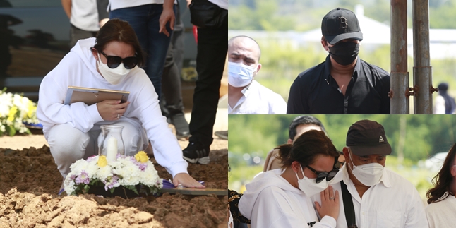 9 Portraits of the Funeral Atmosphere of Henny Manopo, Amanda Manopo Cries on Top of the Grave While Hugging a Photo of Her Mother