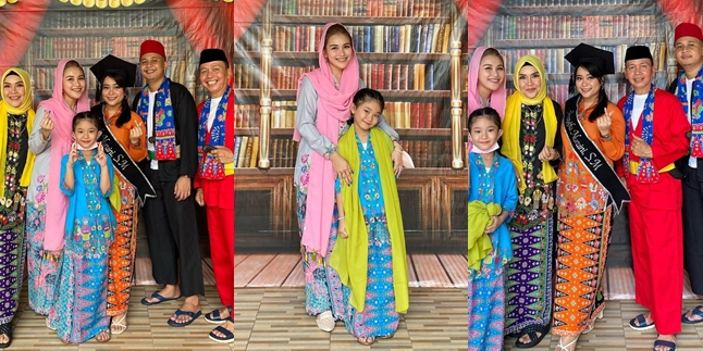 9 Portraits of Syifa's Graduation, Ayu Ting Ting's Sister, Family Wearing Betawi Traditional Clothes - Excitingly Paraded Around the Village Like a Carnival