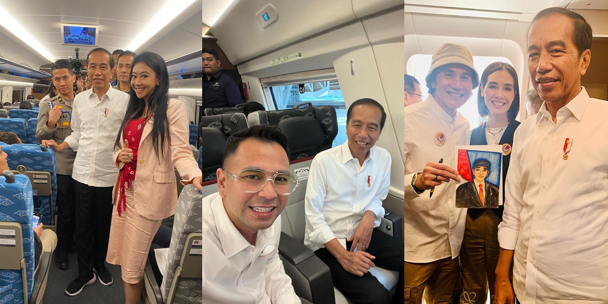 There are Raffi Ahmad to Yuni Shara, 10 Celebrity Photos Trying the Jakarta-Bandung High-Speed Train Together with President Jokowi