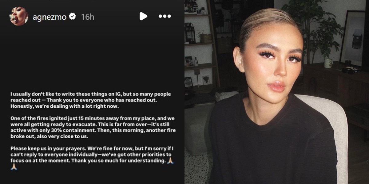 Agnez Mo Updates Her Condition After the Forest Fire in Los Angeles, Asking for Prayers & Thanking Many Who Are Concerned About Her