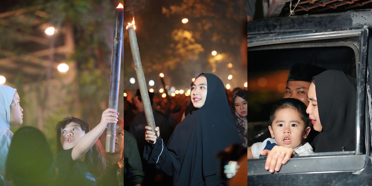 Bring Her Children, 8 Photos of Oki Setiana Dewi Joining the Fun in Torchlight Procession Welcoming the Holy Month of Ramadan