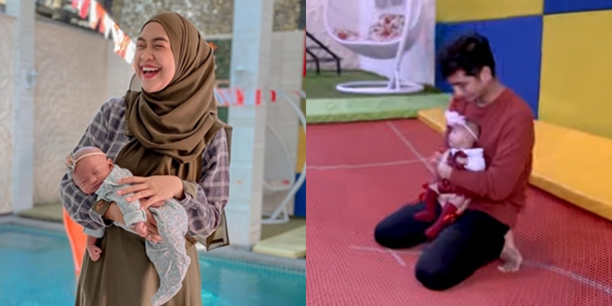 Invite Baby Moana to Play Trampoline, 8 Photos of Ria Ricis and Teuku Ryan Who Are Said to Have the Wrong Parenting Style - Harvesting Netizen's Criticism