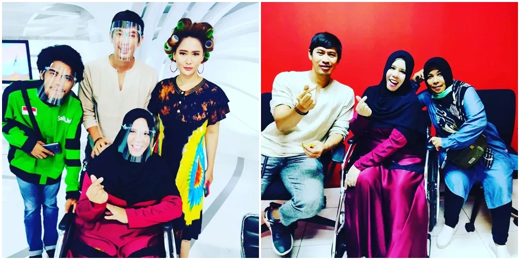 Alami Kecelakaan, Potret Rohimah Pakai Kursi Roda Tampil di Acara Televisi - Pacar Berondongnya Setia Mendampingi