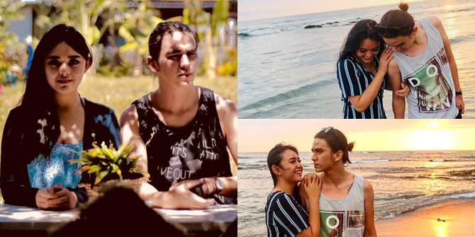 Amanda Manopo & Chris Laurent Liburan, Romantis Saat di Pantai