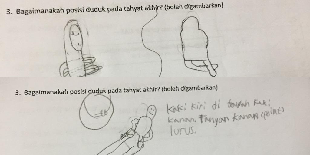 SD Student Asked to Draw Prayer Movements, the Result is Hilarious!