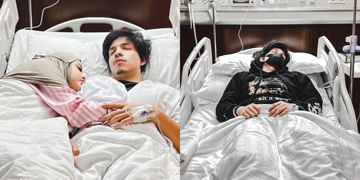 Atta Halilintar Infected with Dengue Fever, Here's a Portrait of Aurel Hermansyah Taking Care of Her Husband: Sleeping Together in the Hospital Bed