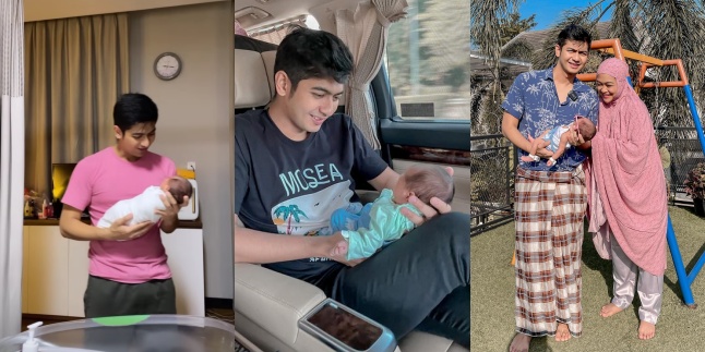 Happy to Have a Beautiful Daughter, 8 Photos of Teuku Ryan Husband of Ria Ricis Taking Care of Baby R - Patiently Carrying the Little One and Sunbathing Together in the Morning