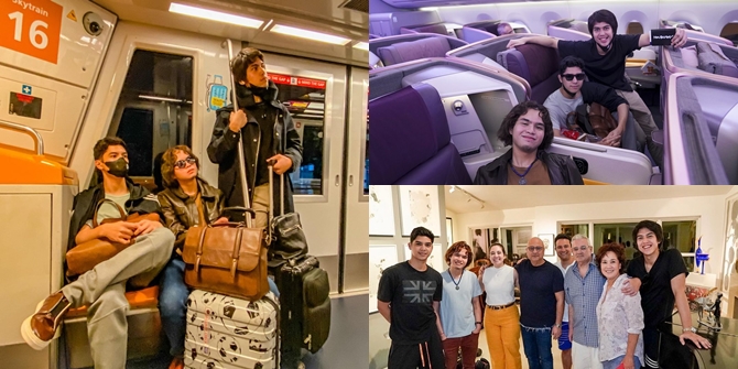 Cancel Attending El Rumi's Graduation in London, Here are 8 Photos of Maia Estianty and Children Vacationing in America - Visiting Irwan Mussry's Family in Los Angeles