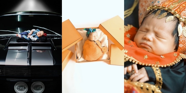 Baby Sultan! 15 Portraits of Newborn Photoshoot Baby Ameena, Aurel Hermansyah's Luxurious Child - Posing on a Car to a Stack of Hermes Boxes