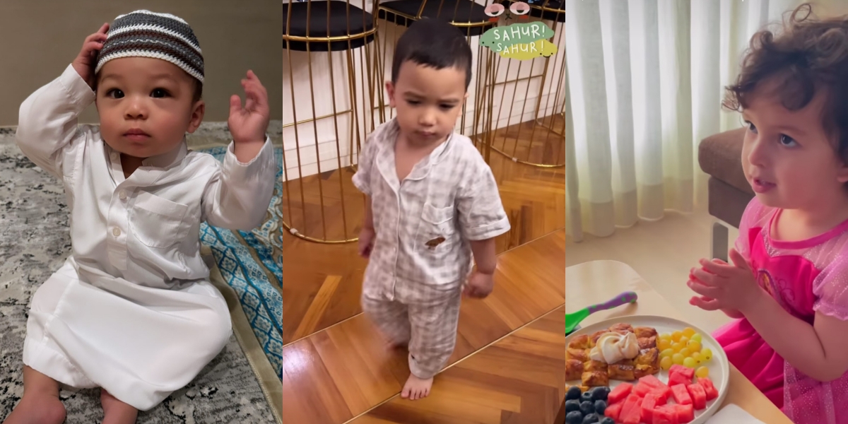 Not Yet Fasting Ramadan, 9 Celebrity Children's Photos Introduced to Ngabuburit and Tarawih Prayers - Making You Sleepy When Waking Up for Sahur