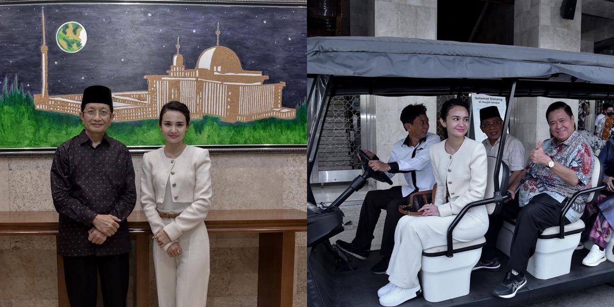 Meeting the Grand Imam, 8 Photos of Michelle Ziudith Visiting Istiqlal Mosque - Netizens: She has an Expensive Girl Vibe