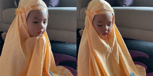 Adorable, Here are 8 Cute Photos of Baby Yaya, Farah Quinn's Child Learning to Pray