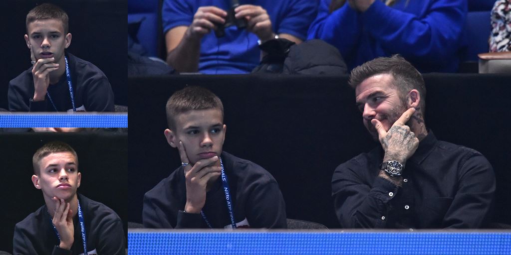 Bonding Time, David Beckham Invites Romeo to Watch Tennis in London