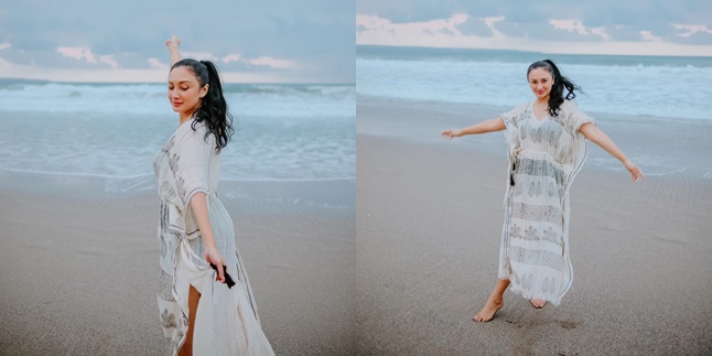 Her Beauty Doesn't Fade, 8 Photos of Tata Cahyani Having Fun at the Beach - Her Body Goals Are Highlighted by Netizens