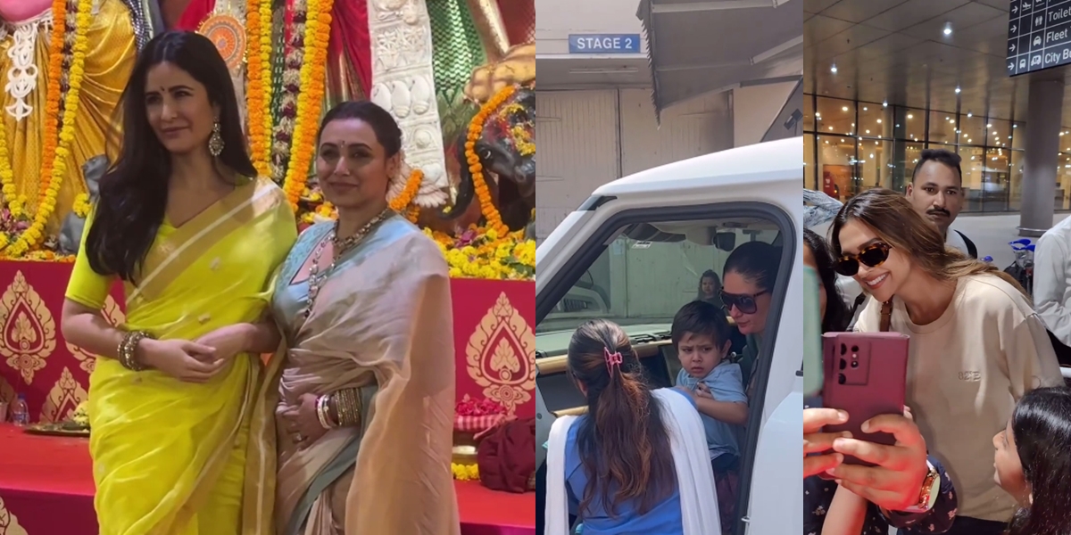 Candid Bollywood of The Week, Deepika Padukone Welcomes Fans - Rani Mukherjee and Katrina Kaif Pray Together at the Temple