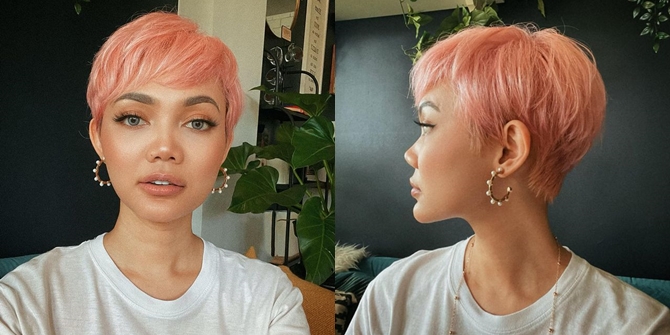 Beautiful Like Barbie! Series of Photos of Rina Nose's Pixie Cut Hairstyle, now in Rose Gold Color: Matching with Her Husband