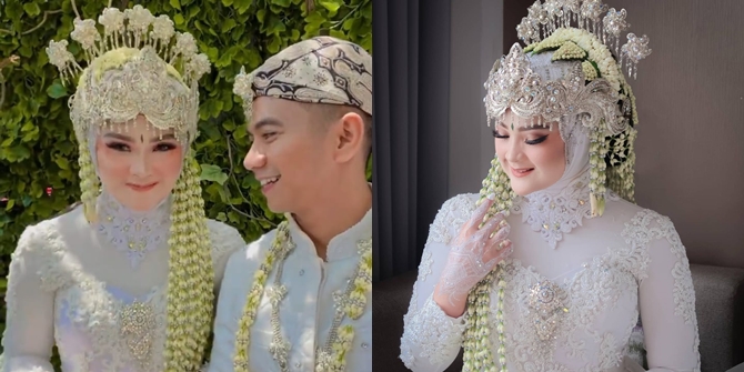 Beautiful Like a Queen: These are 8 Portraits of Syifa Aisyah Fauziah at the Wedding Ceremony with Ridho DA, Wearing a White Kebaya